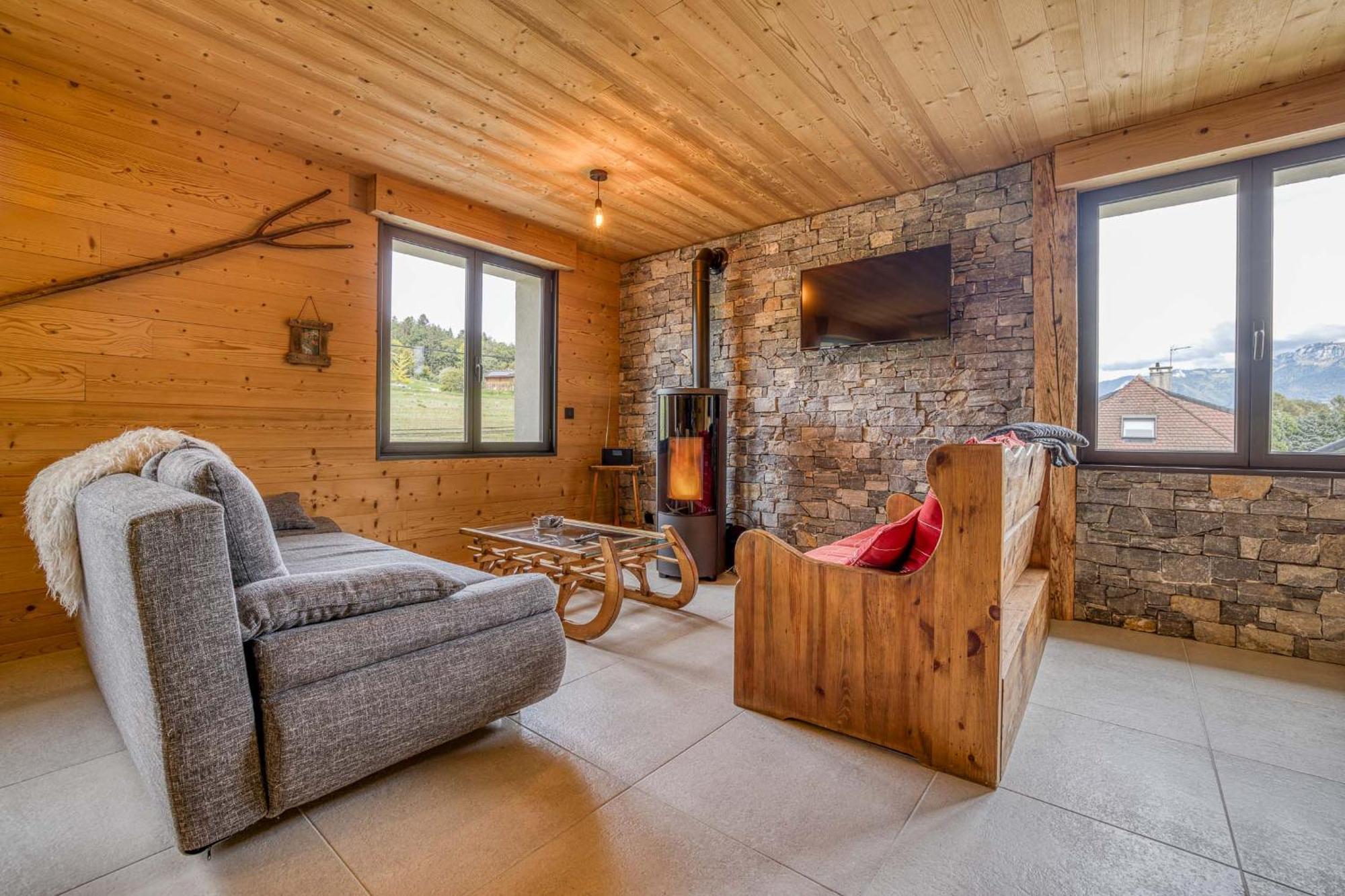 L'Ecureuil, Chez Le Charpentier D'Antan, La Chaleur Du Bois, Le Calme De La Campagne Apartman Metz-Tessy Kültér fotó